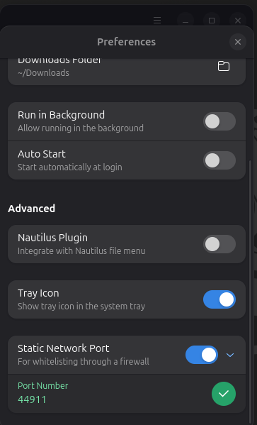 Packet preferences showing the custom listening port setting